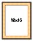12x16 Traditional Picture Frame with UV-Resistant Acrylic & Acid Free Backing, Available in 3 Finishes - Black, Brown, Gold